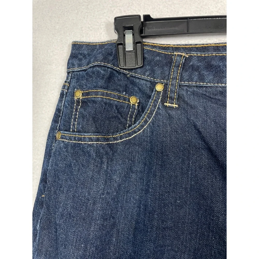 St Johns Bay Stretch Jeans Women 16 Dark‎ Bootcut Wash Denim Relaxed Fit Casual